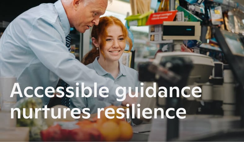 Accessible guidance nurtures resilience